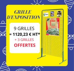 Grille d’exposition : offre 3 grilles offertes